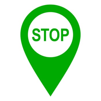 Stop and location pin