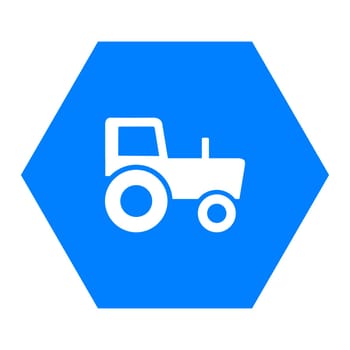 Tractor and hexagon