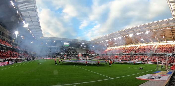 Show program of Europapark for the opening of the Europapark stadium Test match SC Freiburg vs FC St. Pauli.. DFL REGULATIONS PROHIBIT ANY USE OF PHOTOGRAPHS AS IMAGE SEQUENCES AND/OR QUASI-VIDEONann.. Photo: Joachim Hahne/johapress