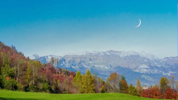 Beautiful landscape in the Swiss Alps