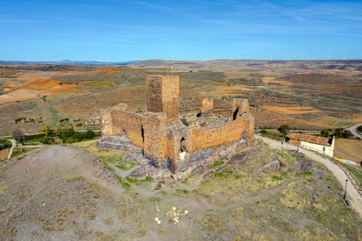 Trasmoz Castle, 13th century medieval fortress, Tarazona region, Zaragoza province, Spain. Rear view