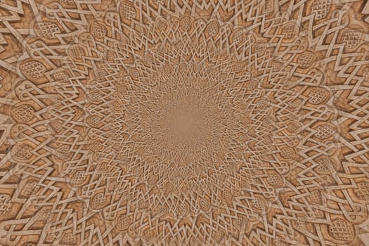 Arab background remanding to Islam culture. Design created from a 13th century architectural detail using droste effect.