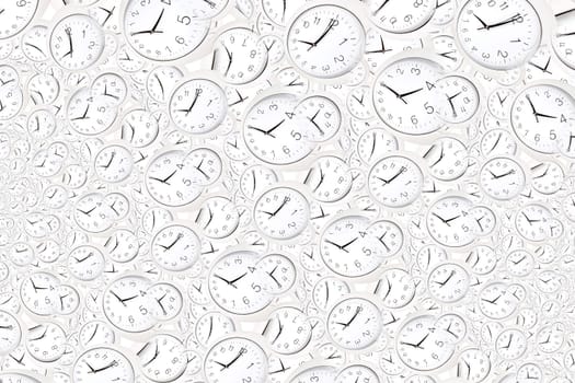 Droste effect background with infinite clock spiral. Abstract design for concepts related to time and deadline.