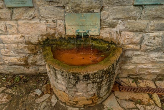 One of the mineral springs in the Kronthal Quellenpark, Kronberg im Taunus, Germany