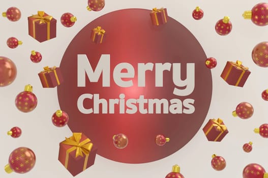 3d illustration. New Year and Christmas design. decorative festive object. Holiday banner, web poster, flyer, stylish brochure, greeting card, cover. Xmas background