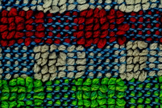macro of a painted hand towel