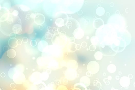 Abstract blurred fresh vivid spring summer light delicate pastel blue pink white bokeh background texture with bright circular soft color lights. Beautiful backdrop illustration.