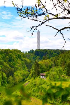 The test tower is a sight of the town of Rottweil