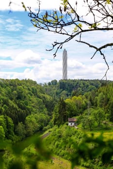 The test tower is a sight of the town of Rottweil