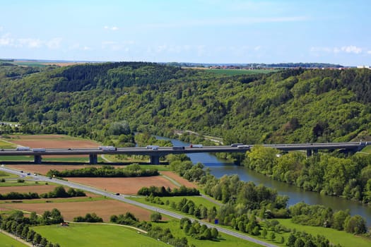 Landscape and sights from the area around Würzburg