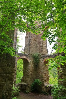 The Neckarburg castle ruins are a sight of the town of Rottweil