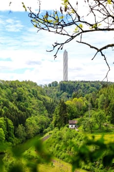 The test tower is a sight of the town of Rottweil