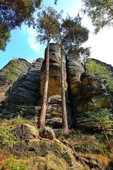 The Pfaffenstein is a unique viewing platform in the Elbe Sandstone Mountains near Königstein