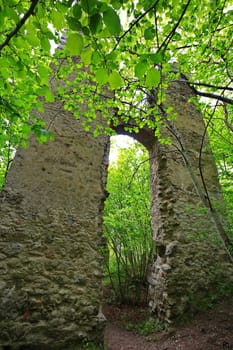 The Neckarburg castle ruins are a sight of the town of Rottweil