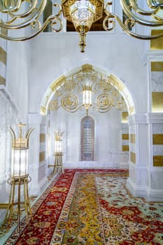 december 4, 2016, Muscat, Oman: Interior details of Mosque Muhammad al-Amin in Muscat, Oman