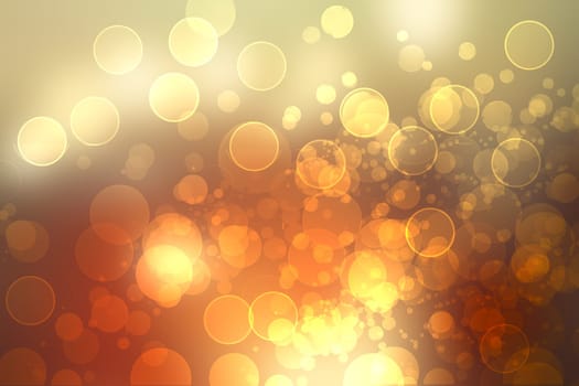 A festive abstract delicate golden yellow orange gradient background texture with glitter defocused sparkle bokeh circles and stars. Card concept for Happy New Year, party invitation, valentine or other holidays.