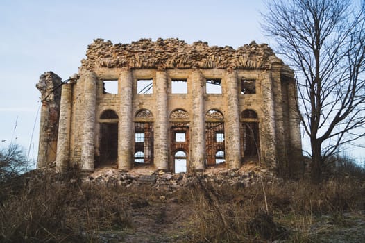 Old ruined building. ancient abandoned church
