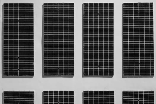 Solar panels pattern texture background black and white