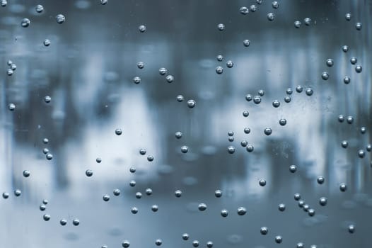 Water bubbles macro. bubbles in a vessel. nature background