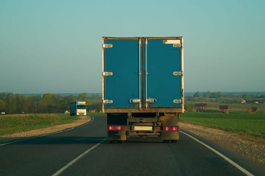 Car driving on a highway. auto moving on a roadway background
