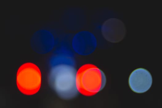 Abstract colorful bokeh defocused lights. holiday background