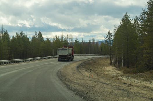 Car driving on a highway. auto moving on a roadway background