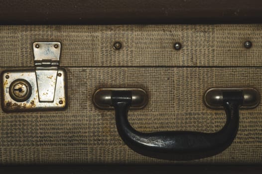 Retro suitcases. old luggage. vintage baggage. retro case background