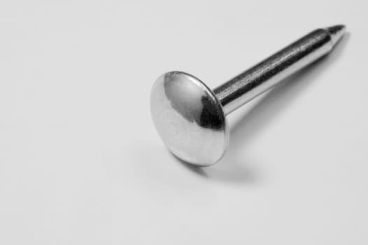 Metal nail isolated on white
