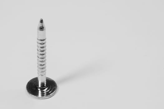 Metal nail isolated on white