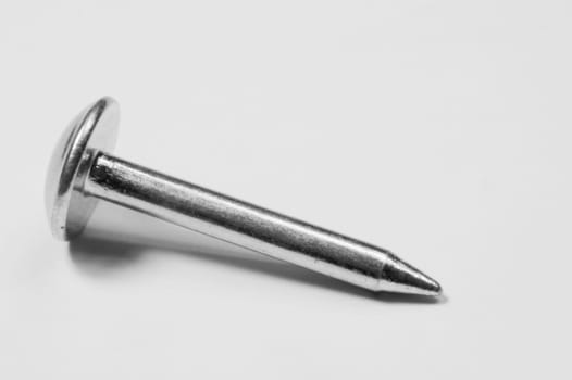 Metal nail isolated on white