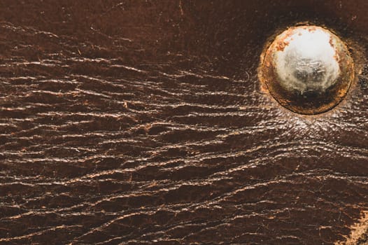 Brown leather texture close up. rough material abstract background