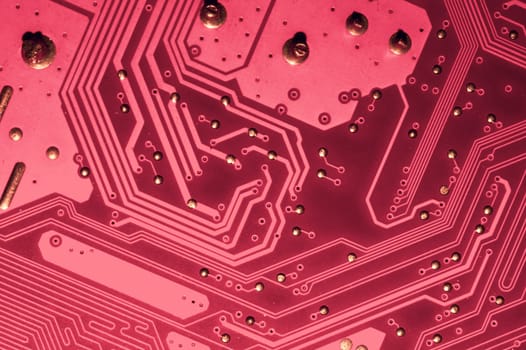 Electronic circuit board abstract background. computer motherboard close up. modern technologies. micro elements of computer with connections and traces. Intelligent technology