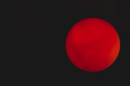 Glowing sphere in the dark. round template with color backlit