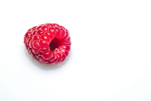 Fresh raspberry isolated on white. ripe raspberries. red berry macro clip art