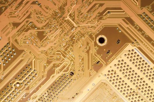 Electronic circuit board abstract background. computer motherboard close up. modern technologies. micro elements of computer with connections and traces. Intelligent technology