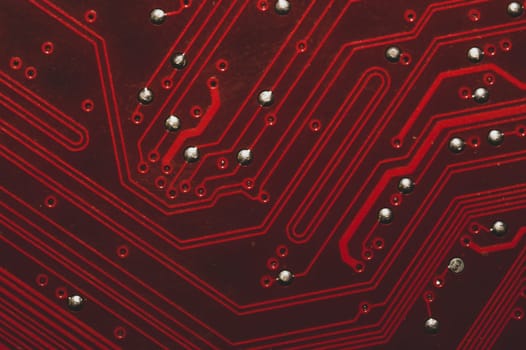 Electronic circuit board abstract background. computer motherboard close up. modern technologies. micro elements of computer with connections and traces. Intelligent technology