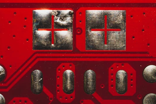 Electronic circuit board abstract background. computer motherboard close up. modern technologies. micro elements of computer with connections and traces. Intelligent technology