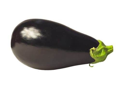 Natural looking eggplant isolated on white. fresh vegetable
