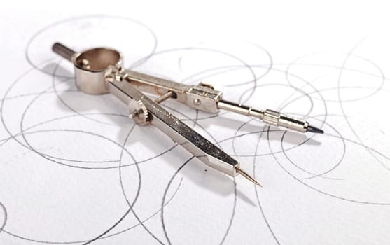 compass drawing on paper