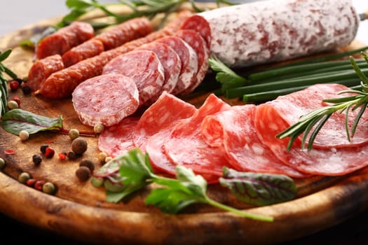 Antipasto and catering platter with different appetizers
