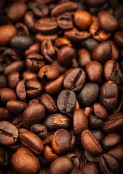 Roasted coffee beans as background