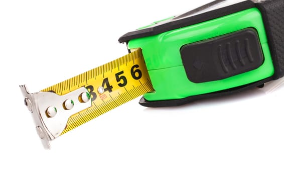 measuring tape for tool roulette  on white background