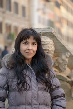 Portrait of a nice girl in Rome italy