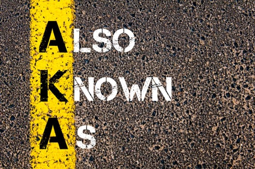 Business Acronym BMI - Body Mass Index..Yellow paint line on the road against asphalt background. Conceptual image