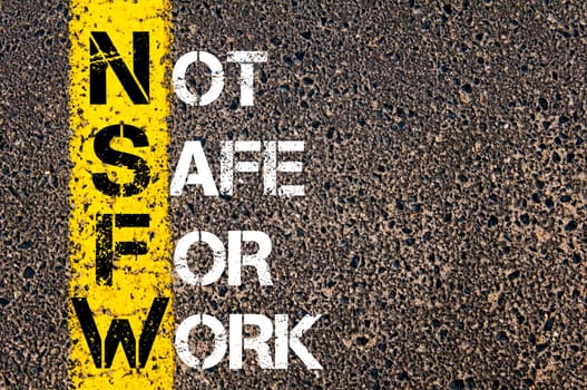 Business Acronym BMI - Body Mass Index..Yellow paint line on the road against asphalt background. Conceptual image