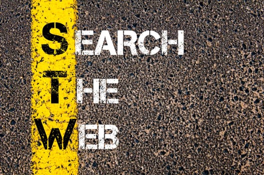 Business Acronym BMI - Body Mass Index..Yellow paint line on the road against asphalt background. Conceptual image