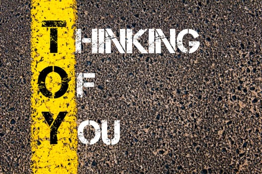 Business Acronym BMI - Body Mass Index..Yellow paint line on the road against asphalt background. Conceptual image