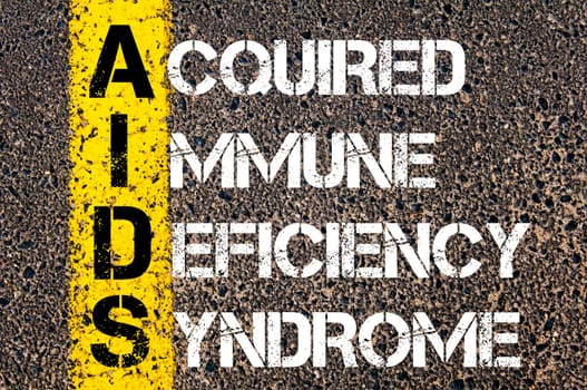 Business Acronym BMI - Body Mass Index..Yellow paint line on the road against asphalt background. Conceptual image