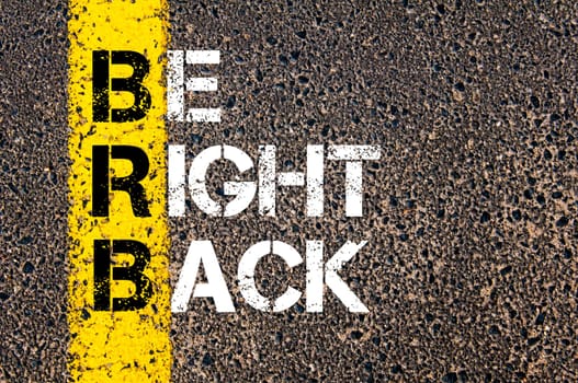 Business Acronym BMI - Body Mass Index..Yellow paint line on the road against asphalt background. Conceptual image