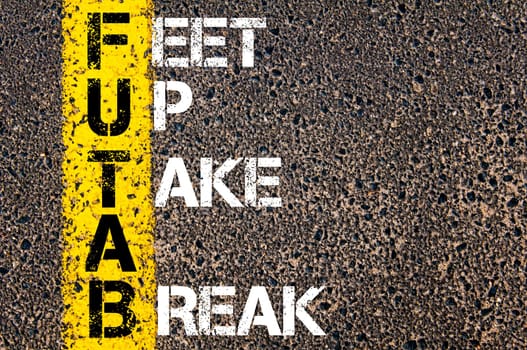 Business Acronym BMI - Body Mass Index..Yellow paint line on the road against asphalt background. Conceptual image